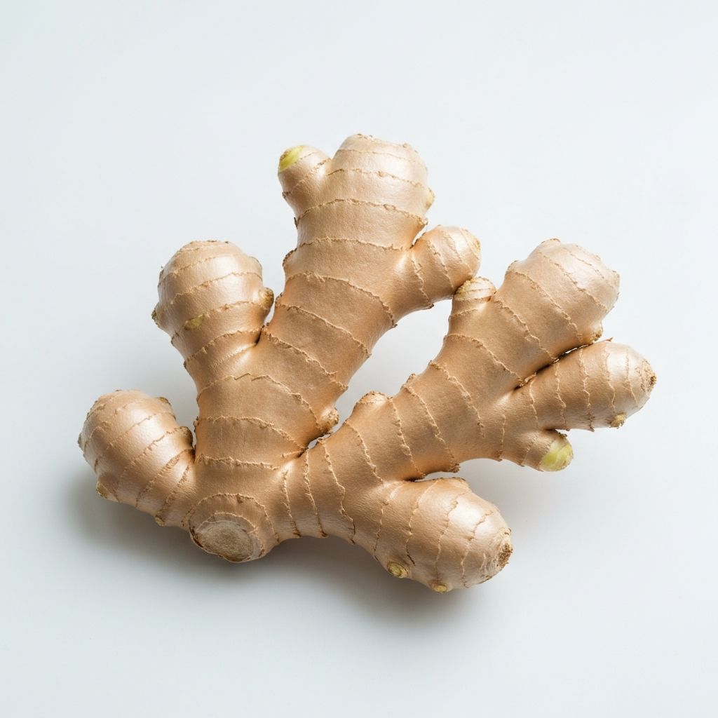 Fresh ginger root botanical element